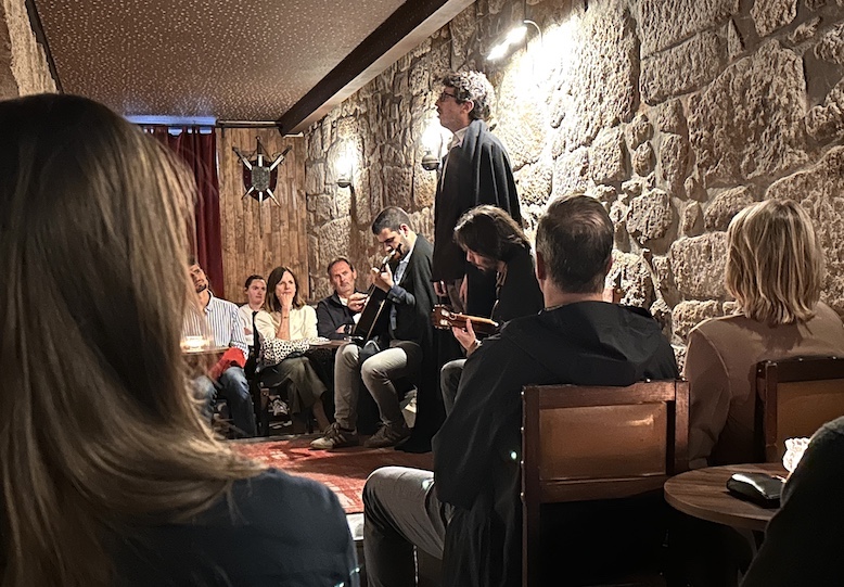 Performers at Porto's Fado Maior demonstrate the Coimbra style of fado.