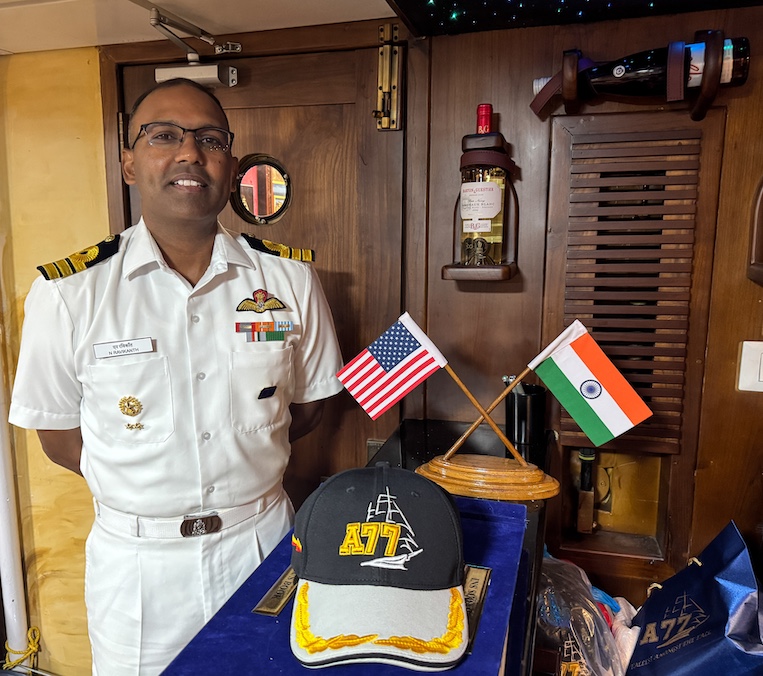 Commander Ravikanth “Ravi” Nandoori on the INS Sudarshini.