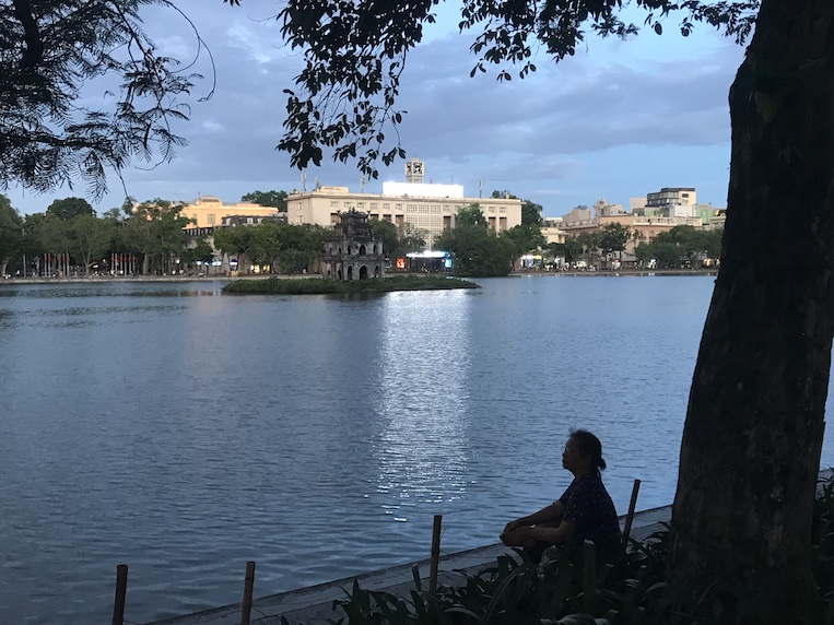 Hoàn Kiếm, the “Lake of the Restored Sword,” invites twilight meditation.