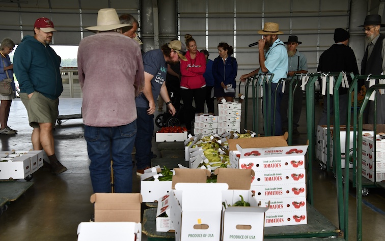  Amish-run Clear Spring Produce Auction in LaGrange, Indiana.